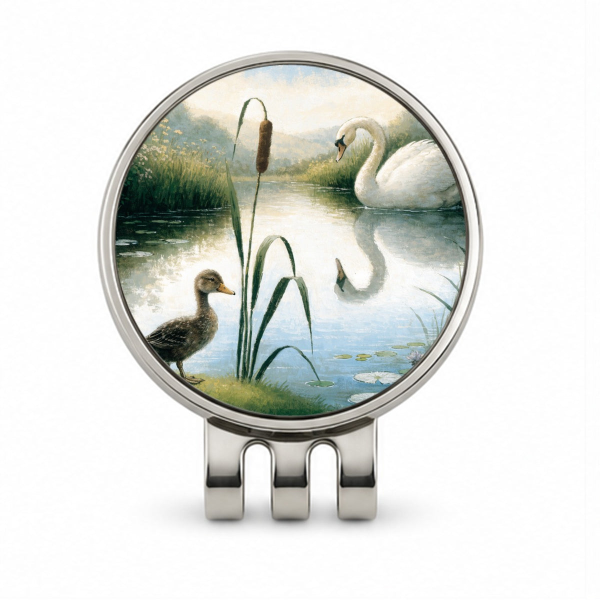Ugly Duckling Fairy Tale Golf Hat Clip with Ball Marker