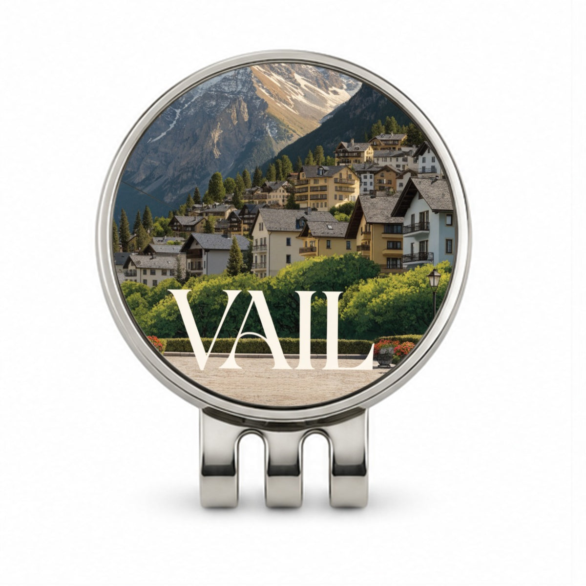 Vail Colorado Travel Golf Hat Clip with Ball Marker