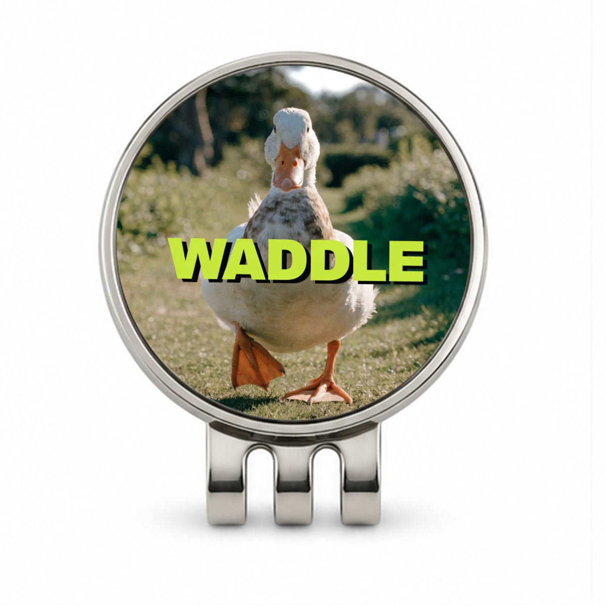 Waddle Duck Funny Golf Hat Clip with Ball Marker