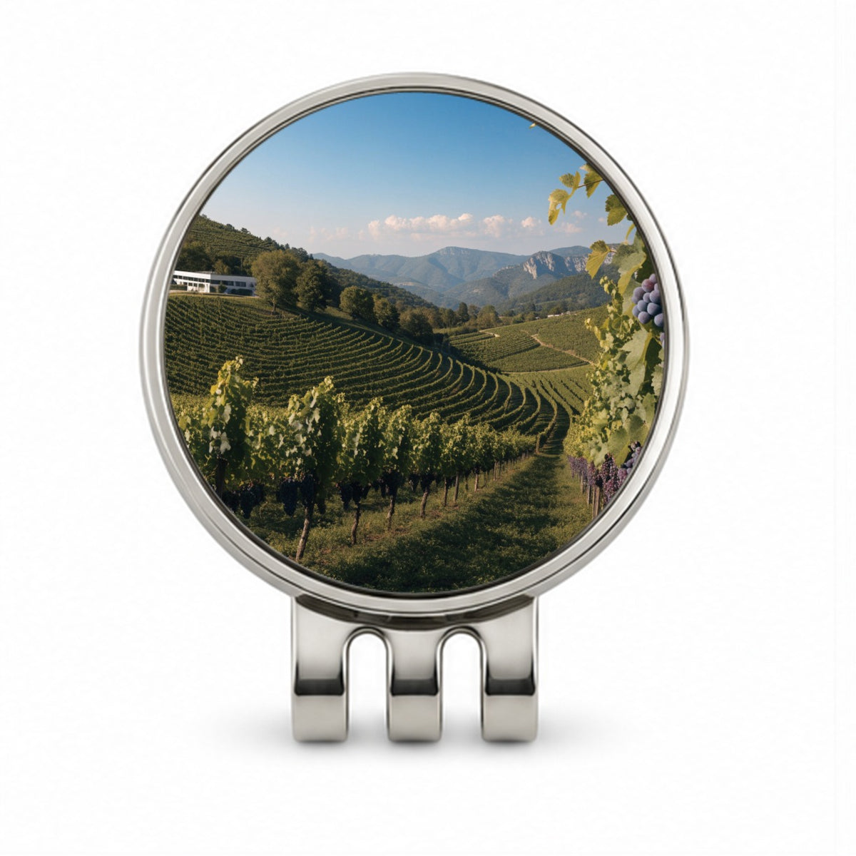 Winery Wine Country Grapes Golf Hat Clip with Ball Marker