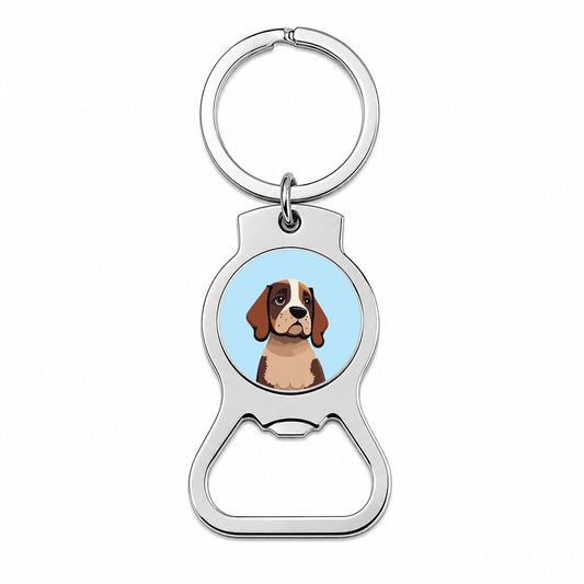 American English Coonhound Dog Bottle Opener Keychain
