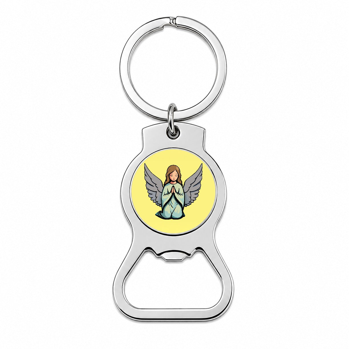 Angel Praying Christian Bottle Opener Keychain