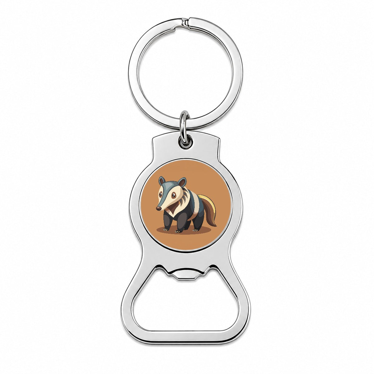 Anteater Animal Bottle Opener Keychain