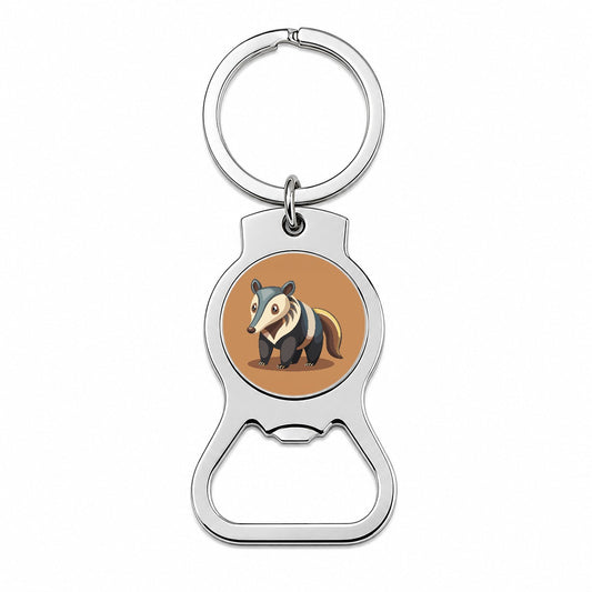 Anteater Animal Bottle Opener Keychain