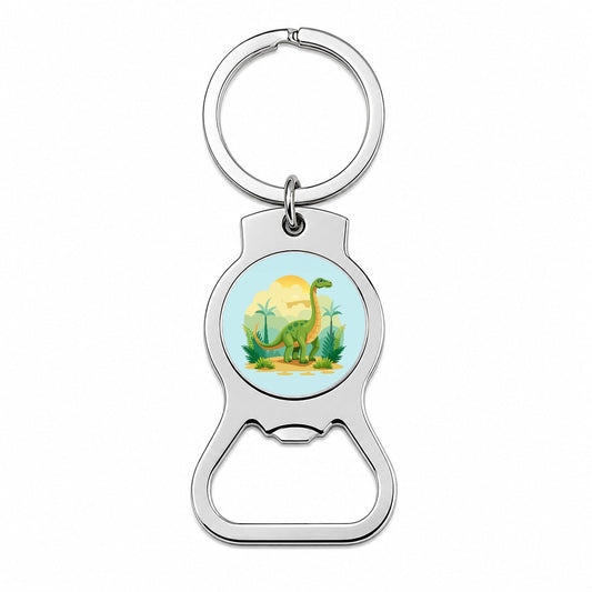 Apatosaurus Dinosaur Bottle Opener Keychain