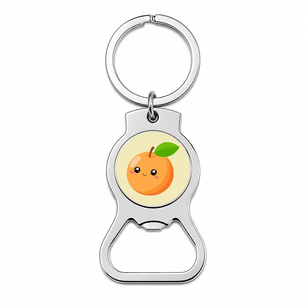 Apricot Cute Happy Fruit Bottle Opener Keychain