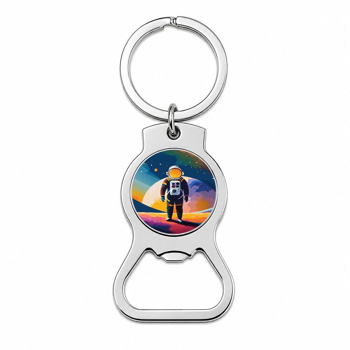 Astronaut Standing Space Astronomy Bottle Opener Keychain