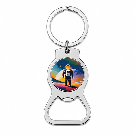 Astronaut Standing Space Astronomy Bottle Opener Keychain