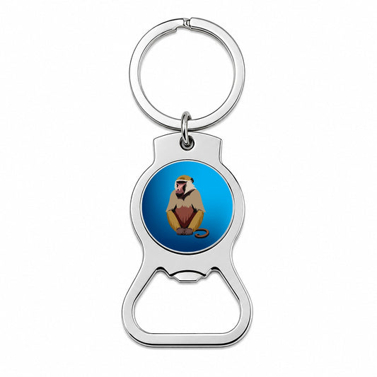 Baboon Primate Africa Bottle Opener Keychain