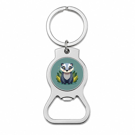 Badger Cute Bottle Opener Keychain