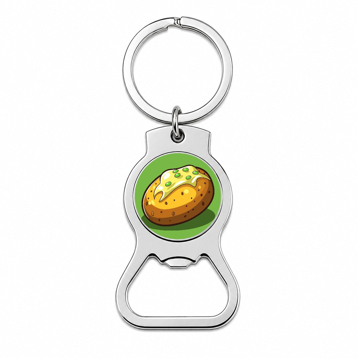 Baked Potato with Butter Bottle Opener Keychain