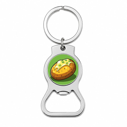 Baked Potato with Butter Bottle Opener Keychain