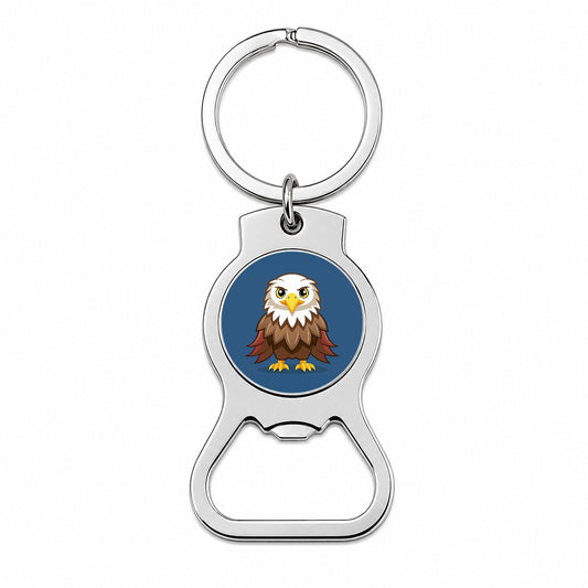 Bald Eagle Bird Cute Bottle Opener Keychain