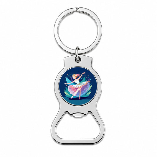 Ballerina Ballet Dancer Cute Bottle Opener Keychain