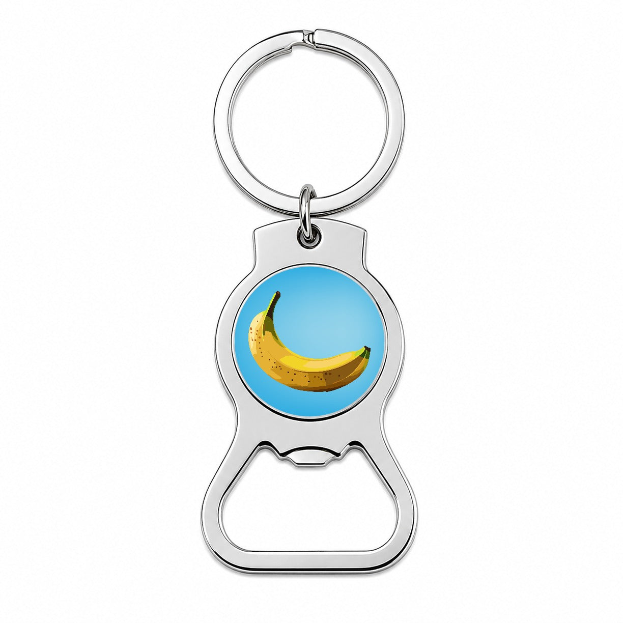 Banana Single Fruit Bottle Opener Keychain