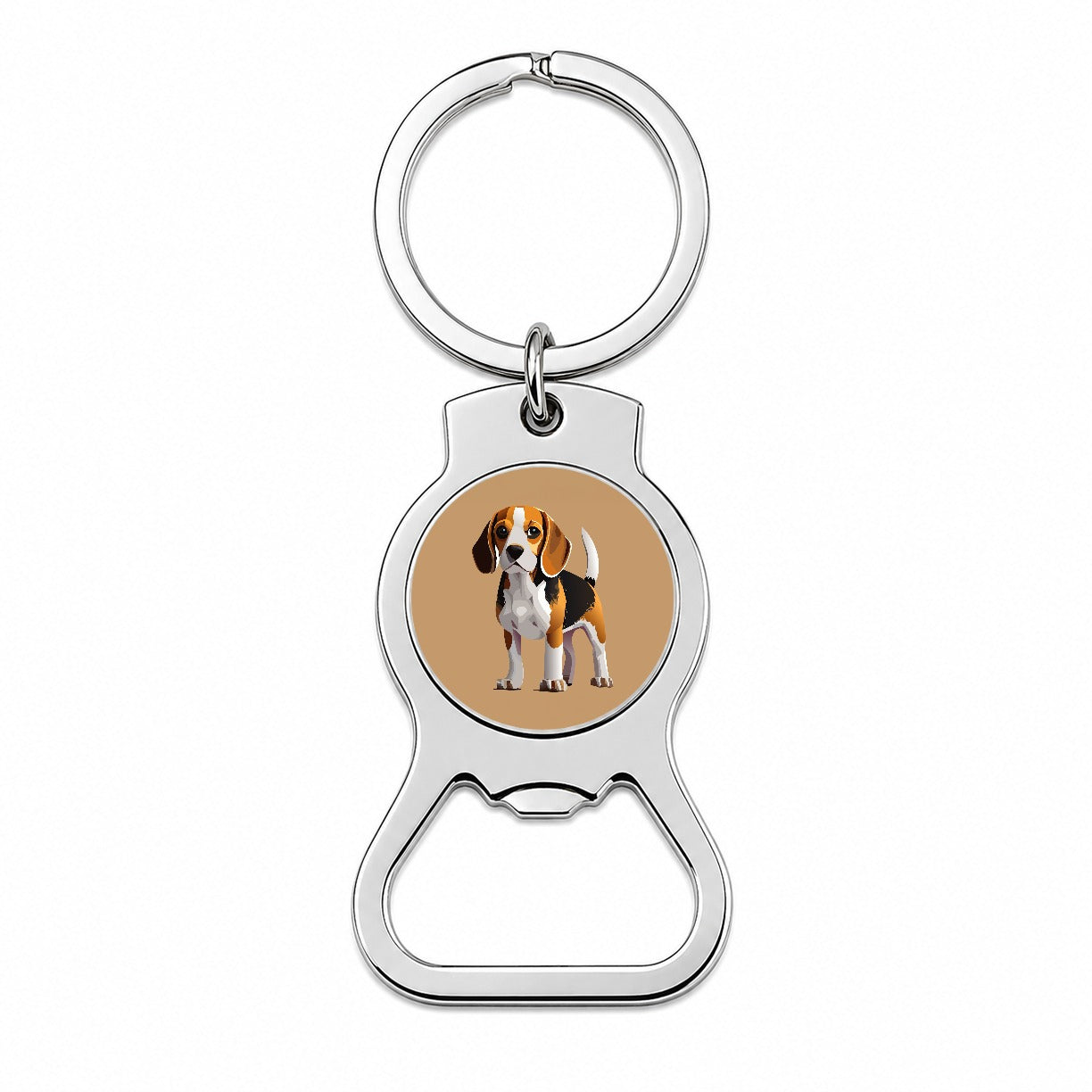 Beagle Dog Standing Bottle Opener Keychain