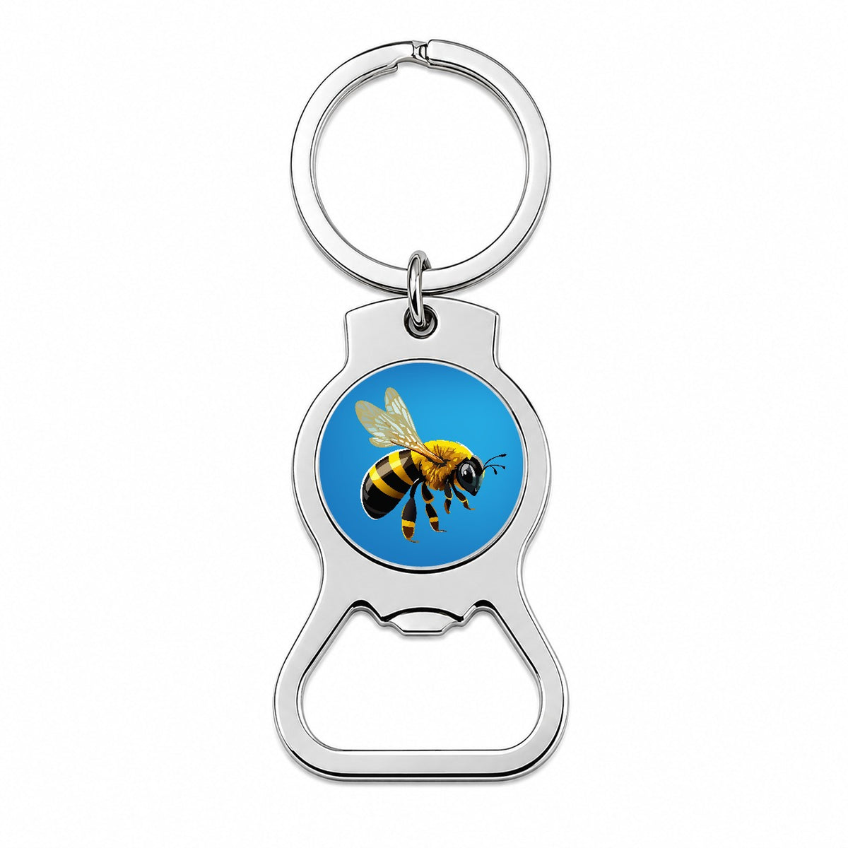 Bee Colorful Bottle Opener Keychain