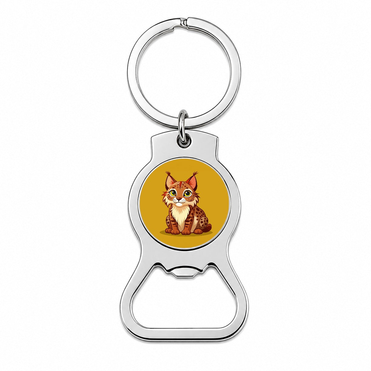 Bobcat Cute Bottle Opener Keychain