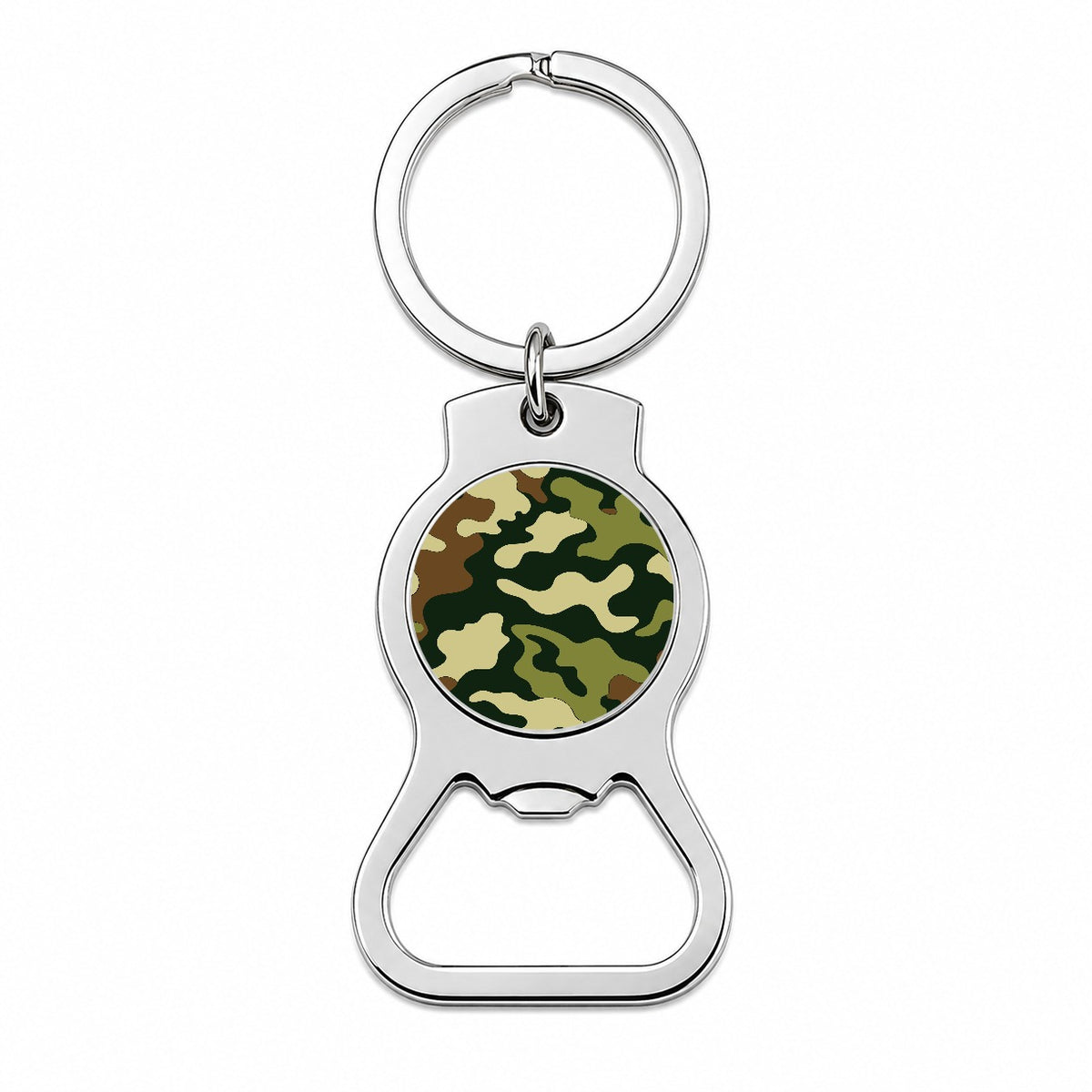 Camouflage Pattern Bottle Opener Keychain