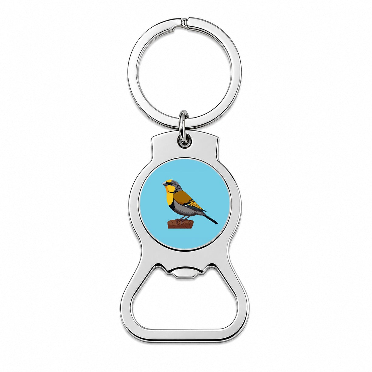Canary Yellow Bird Bottle Opener Keychain