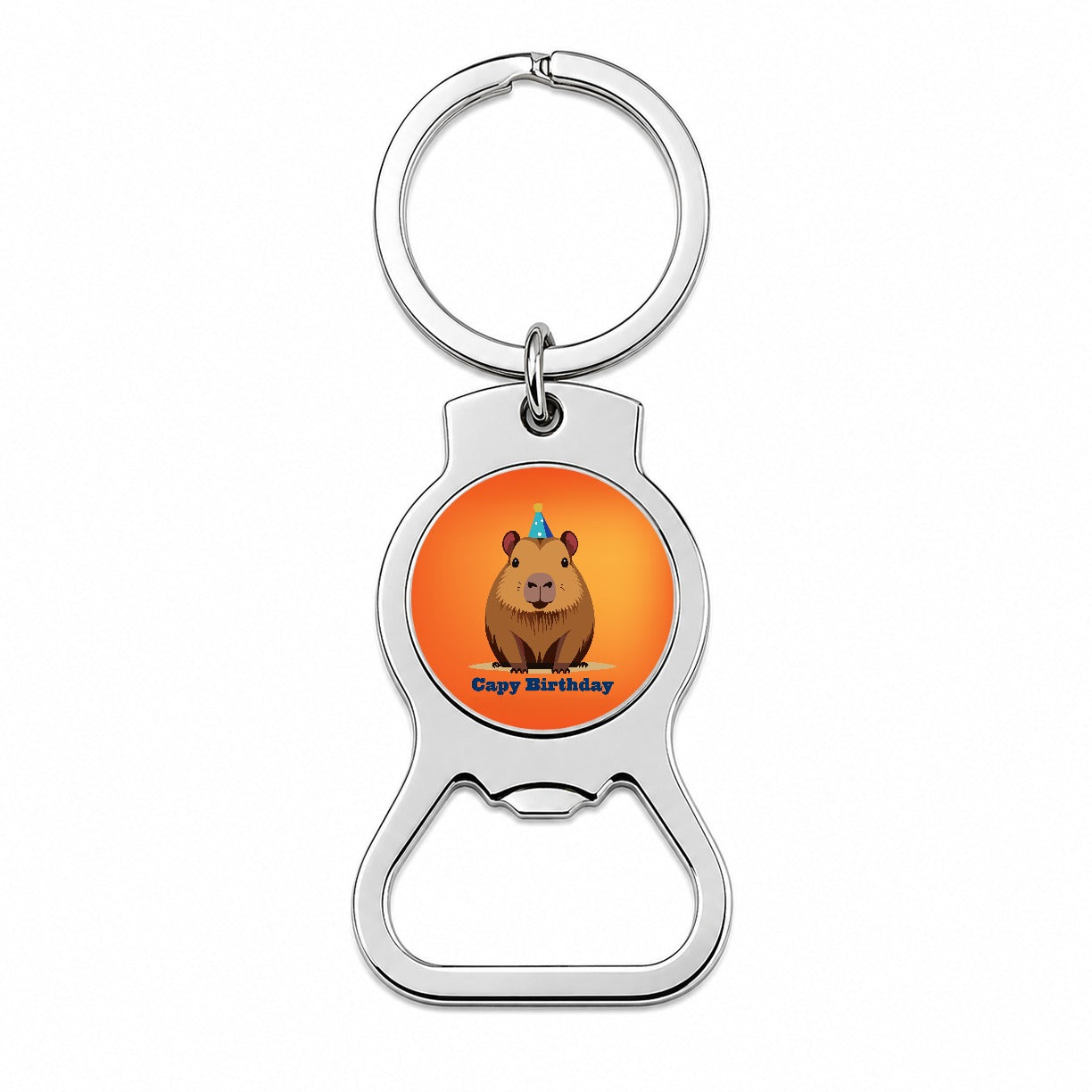 Capybara Happy Capy Birthday Funny Bottle Opener Keychain