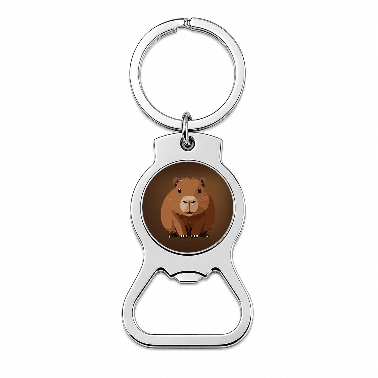 Capybara Happy Bottle Opener Keychain