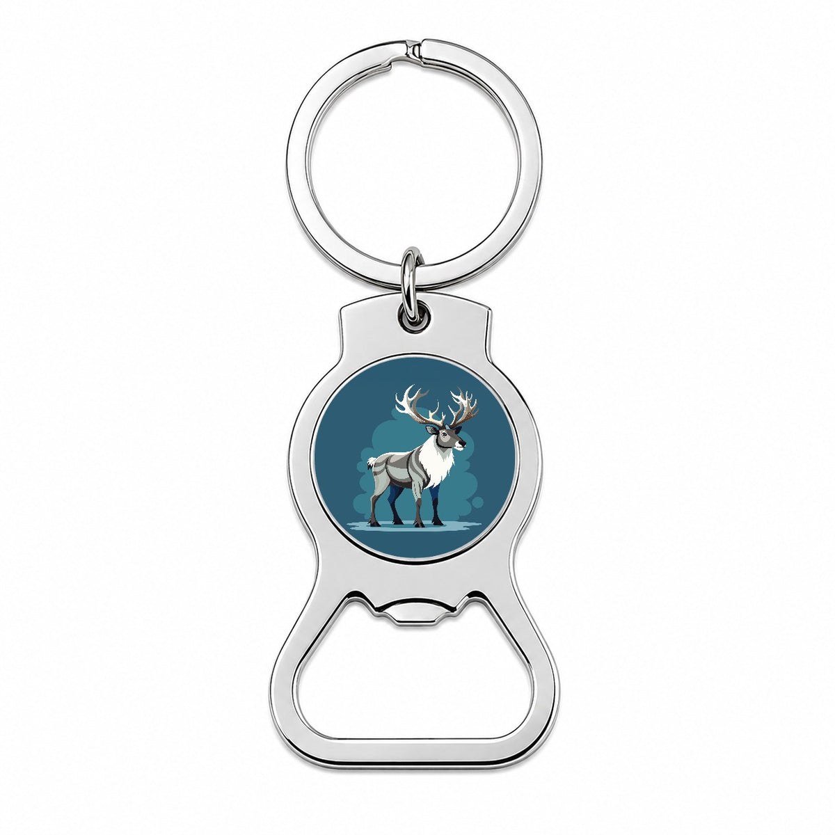 Caribou Reindeer Bottle Opener Keychain