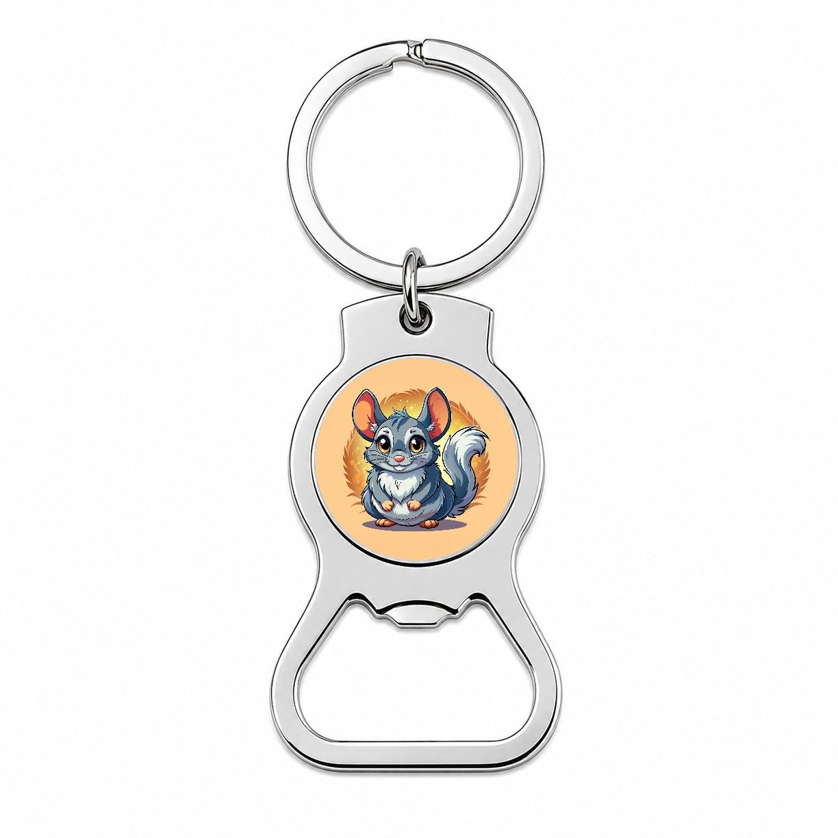 Chinchilla Cute Bottle Opener Keychain