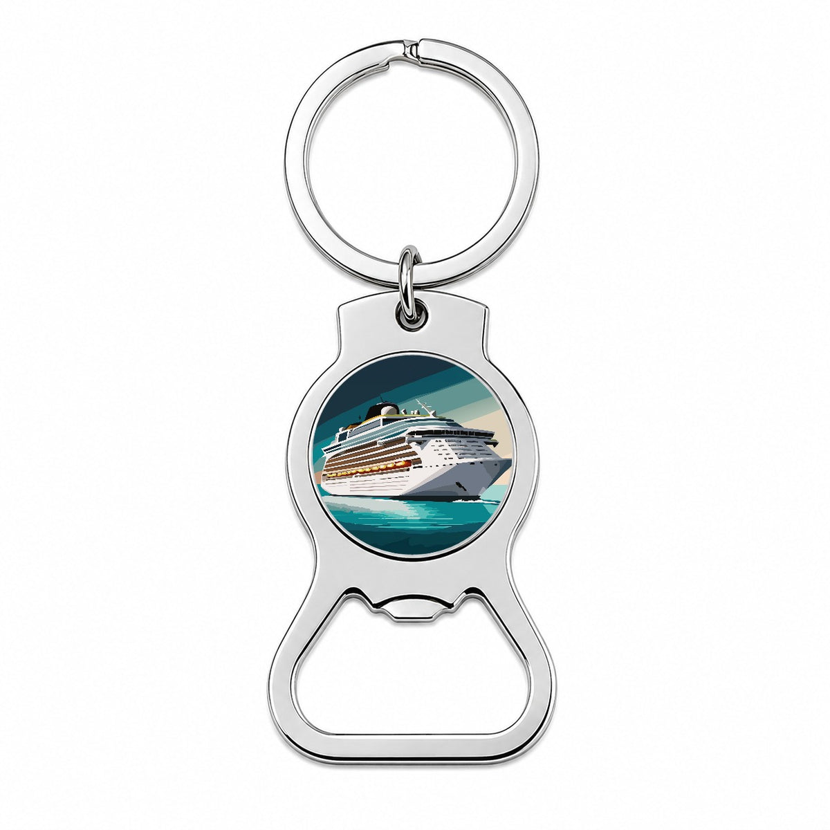 Cruise Ship Cruising Ocean Trip Vacation Bon Voyage Bottle Opener Keychain