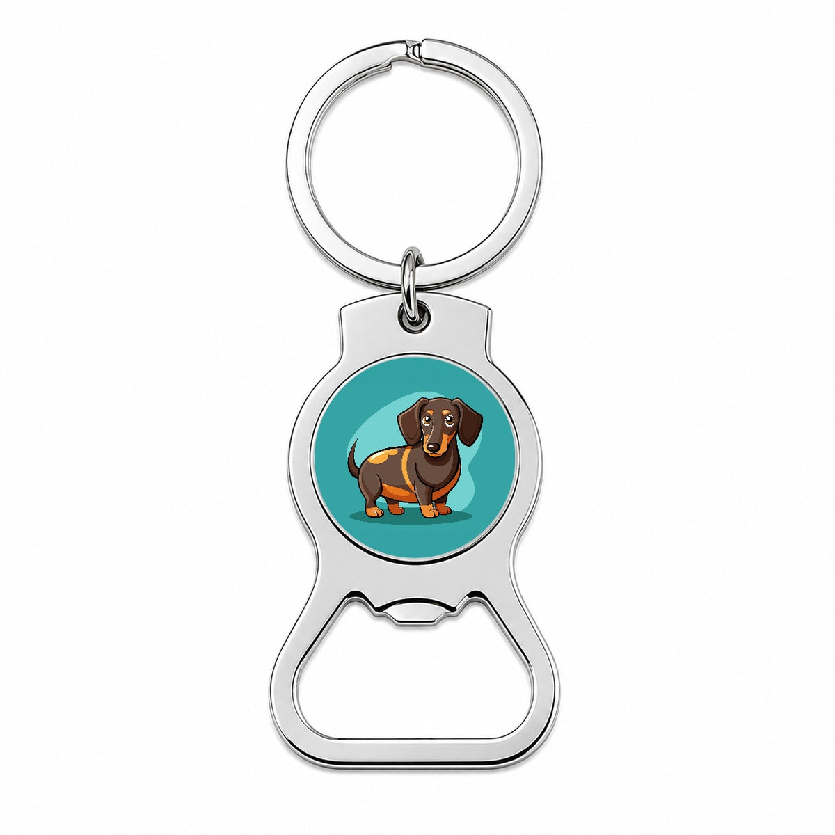 Dachshund Dog Profile Bottle Opener Keychain