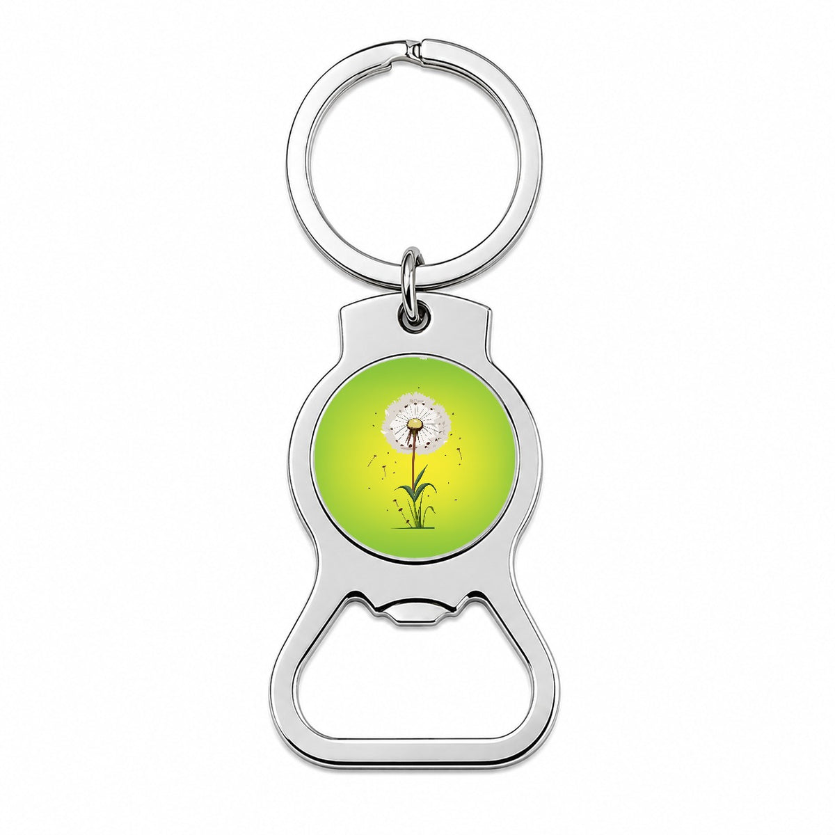 Dandelion Weed Flower Bottle Opener Keychain