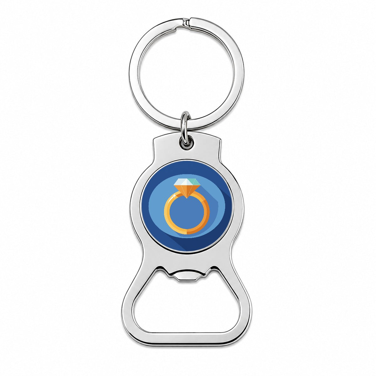 Diamond Ring Wedding Marriage Engagement Bottle Opener Keychain