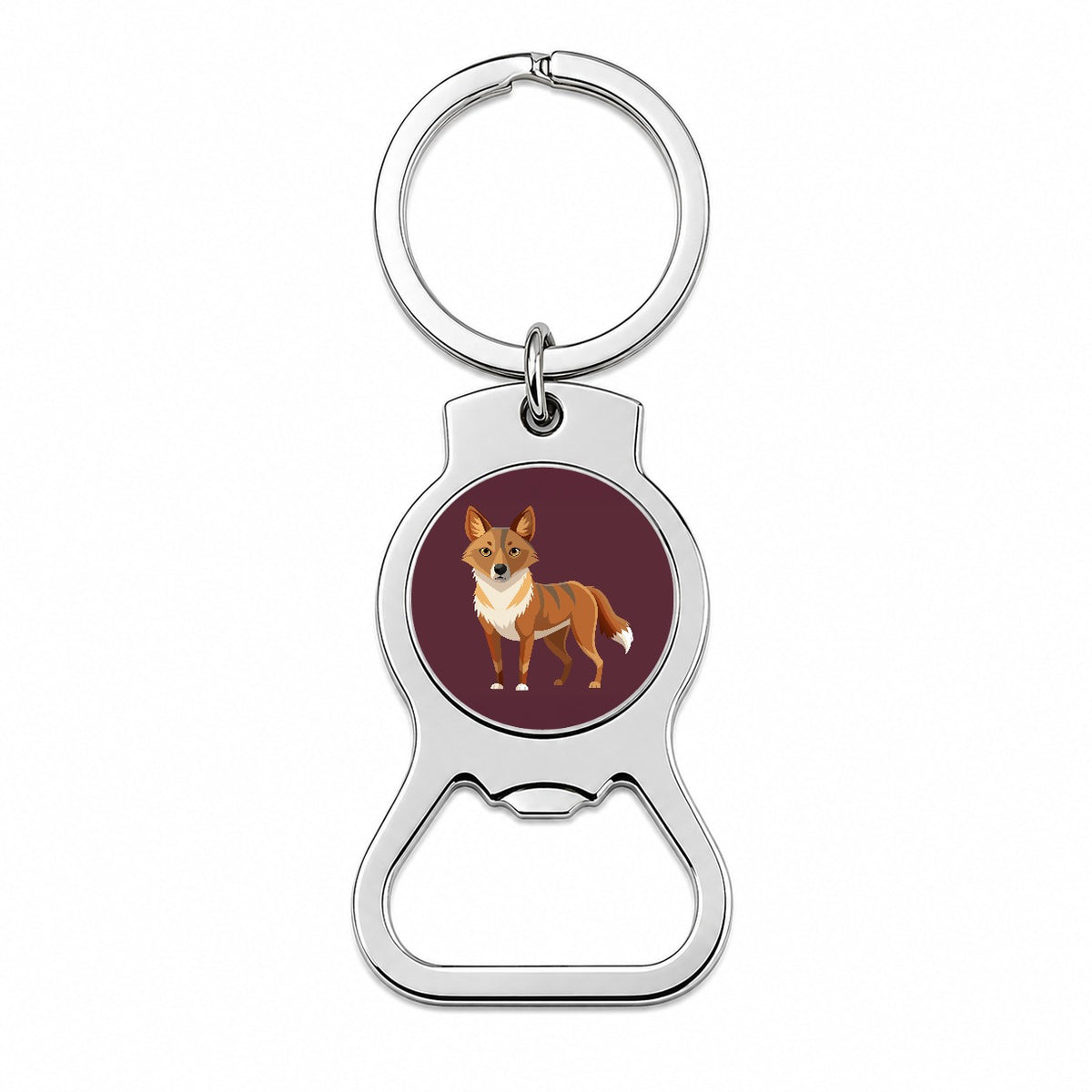Dingo Australian Dog Animal Bottle Opener Keychain