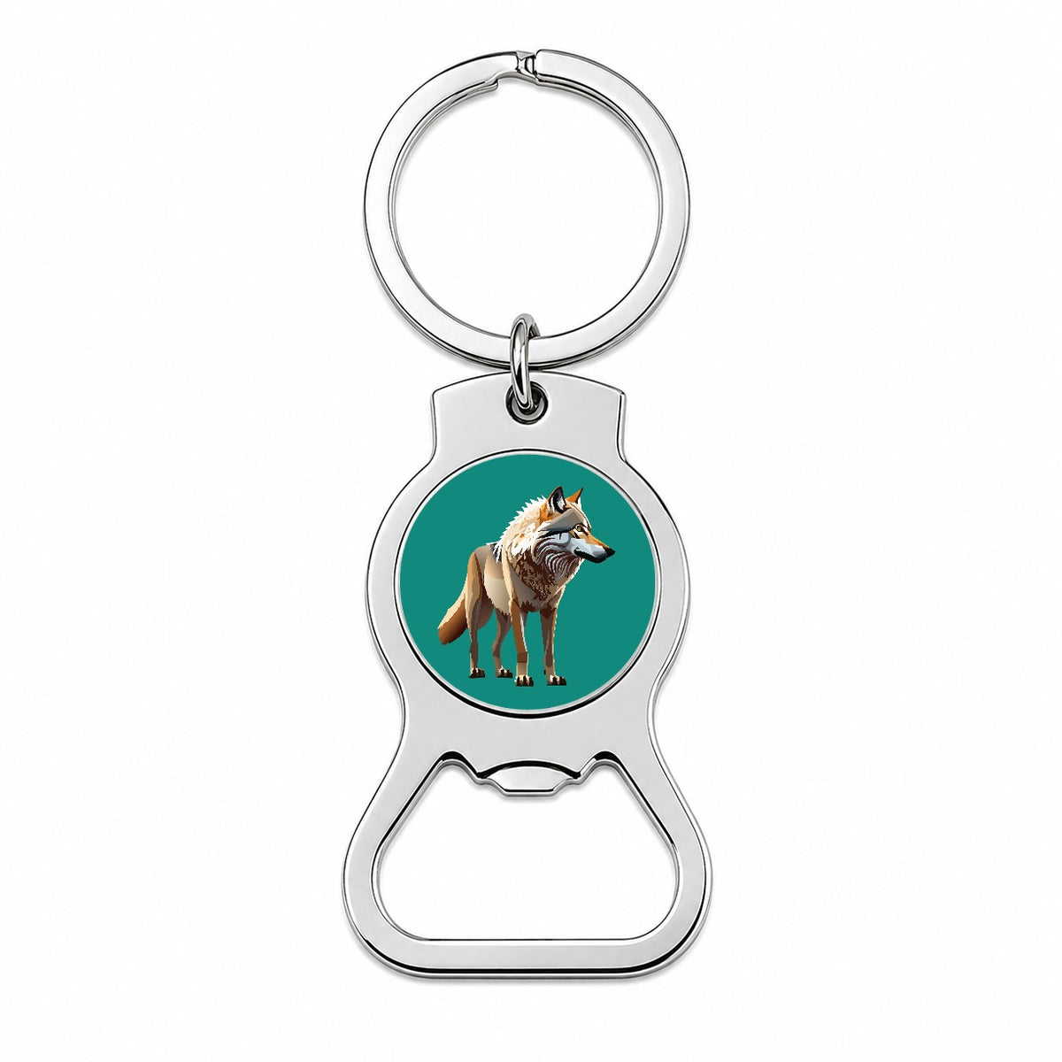 Dire Wolf Standing Bottle Opener Keychain