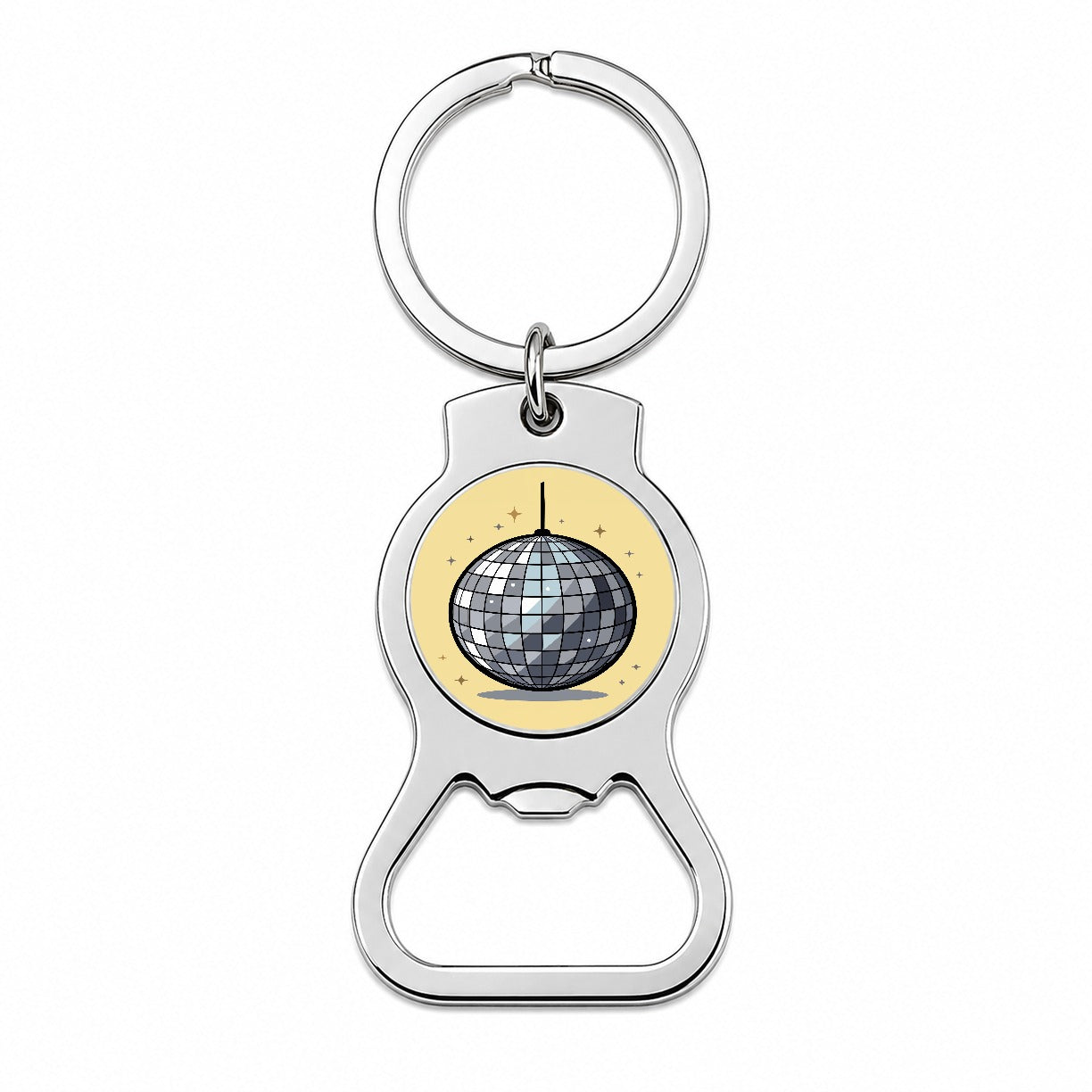 Disco Ball Bottle Opener Keychain