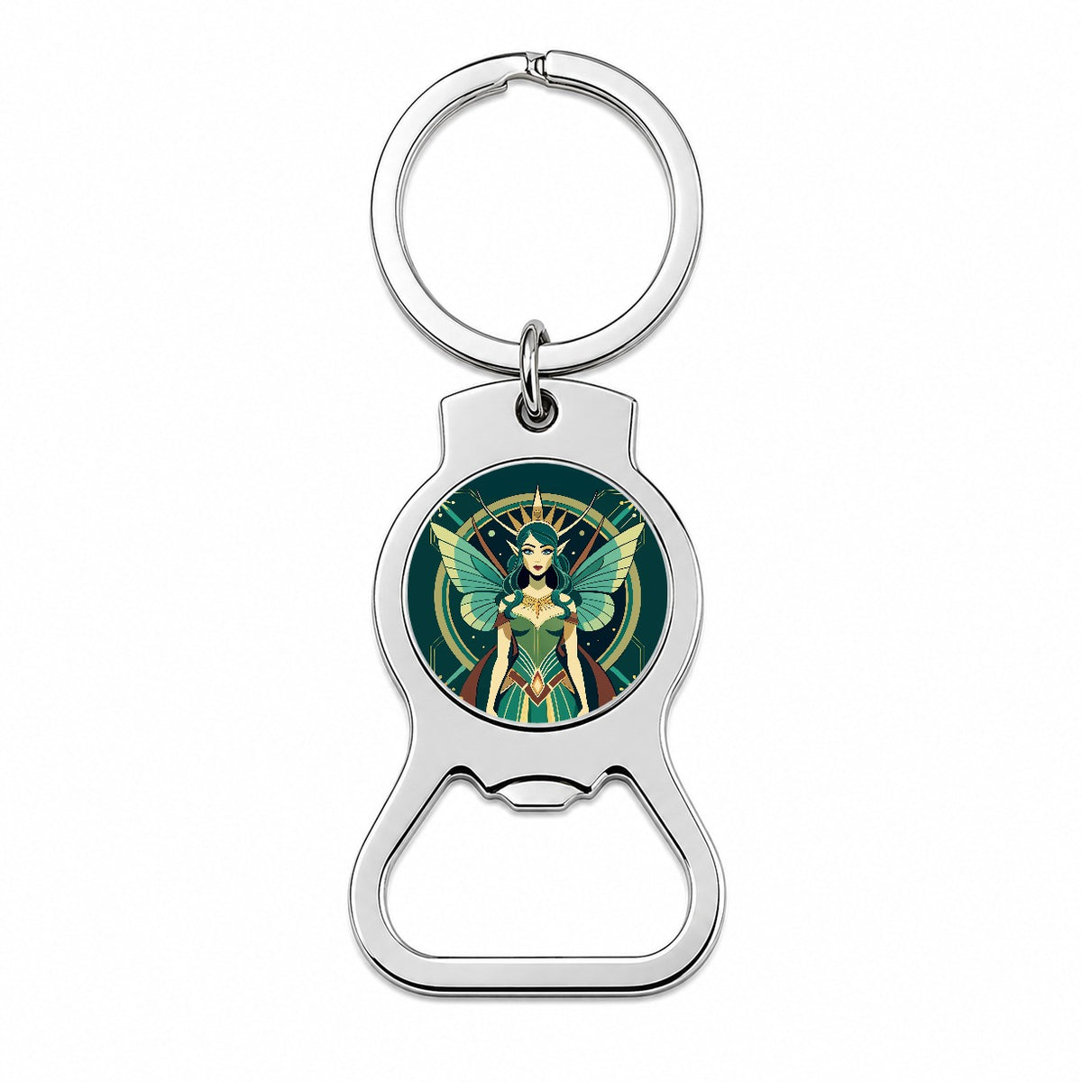 Fairy Nymph Art Deco Bottle Opener Keychain