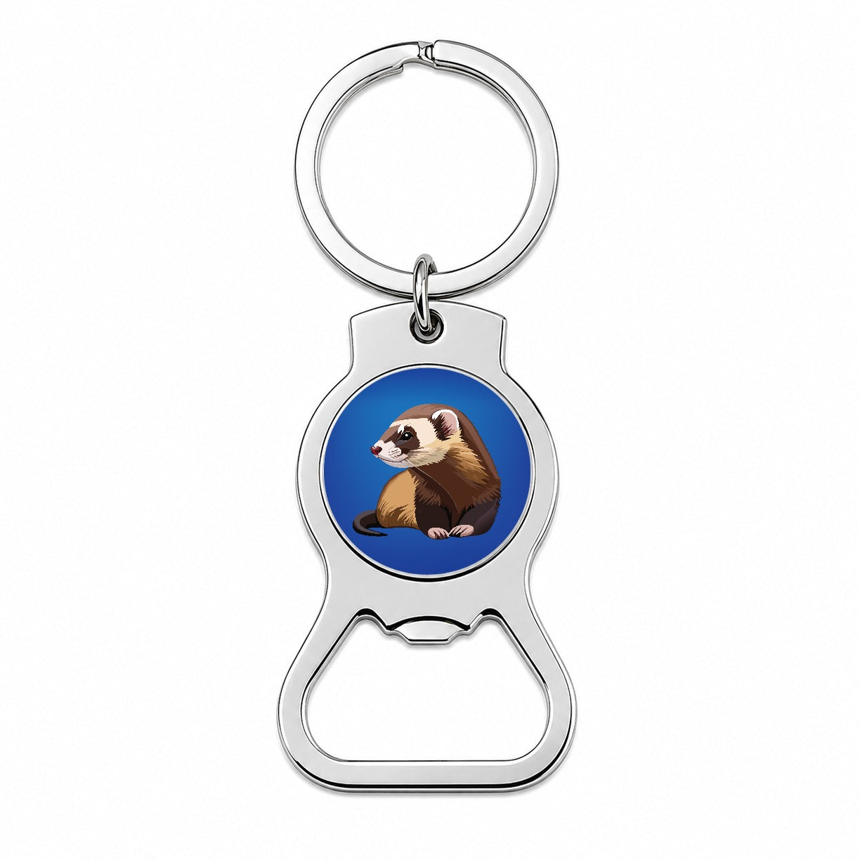 Ferret Friend Bottle Opener Keychain
