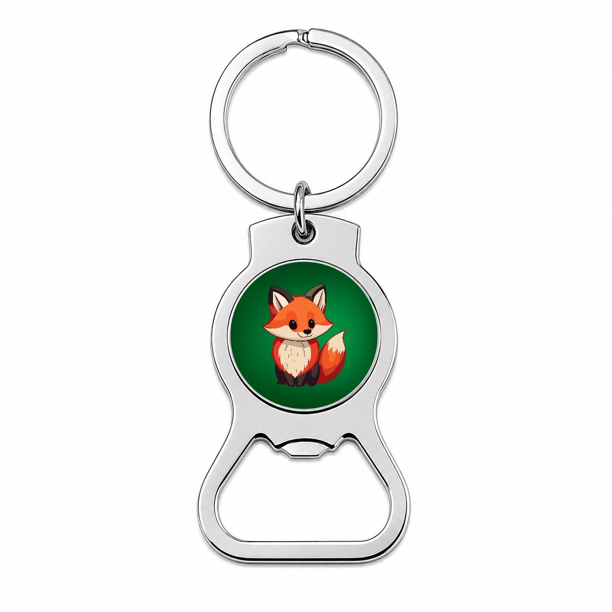 Fox Standing Bottle Opener Keychain