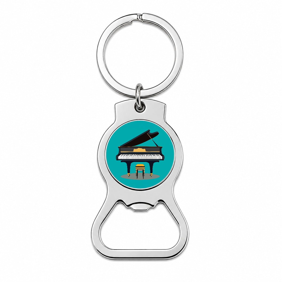 Grand Piano Music Musician Bottle Opener Keychain