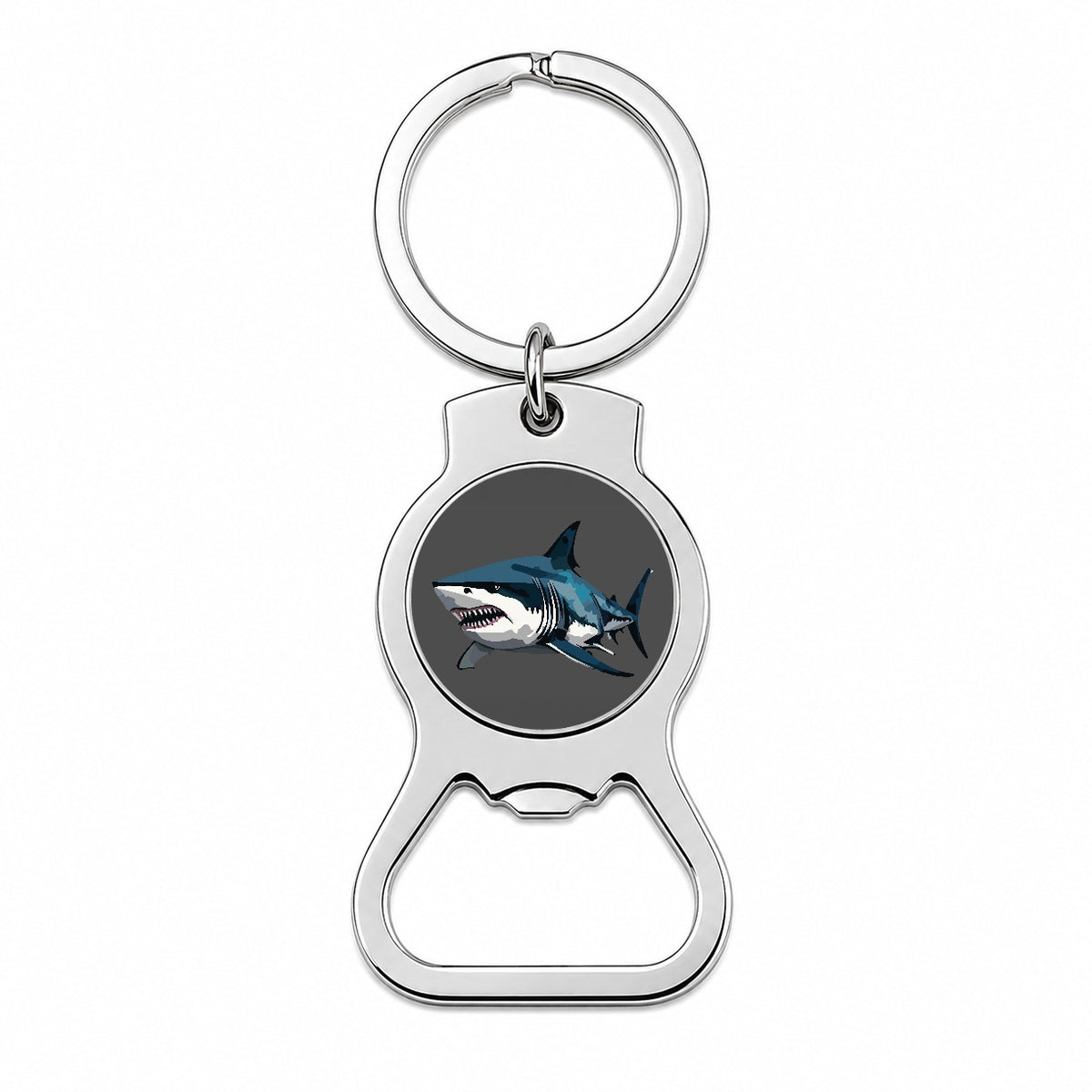 Great White Shark Bottle Opener Keychain
