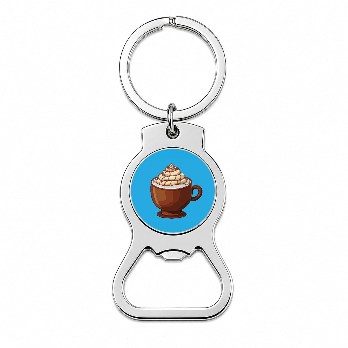 Hot Chocolate Cocoa Bottle Opener Keychain
