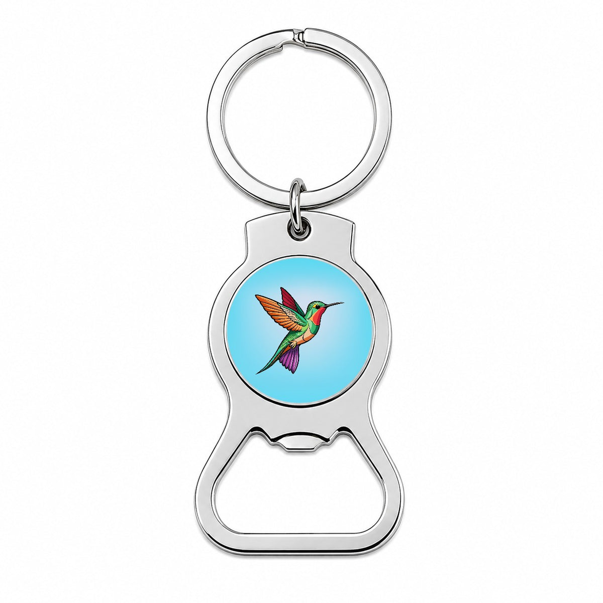 Hummingbird Colorful Bottle Opener Keychain