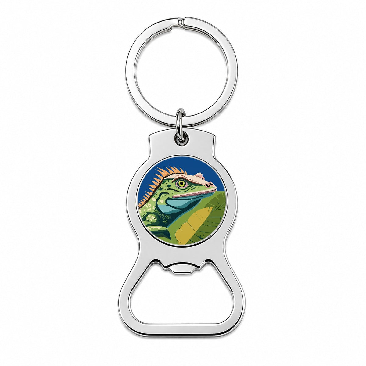 Iguana Lizard Reptile Bottle Opener Keychain