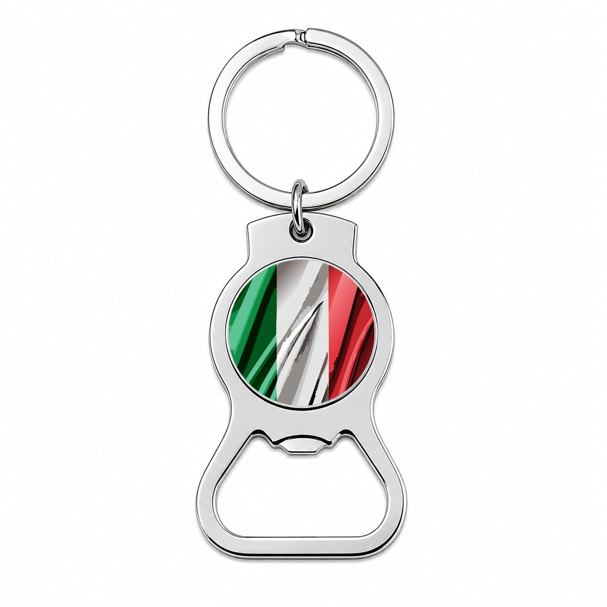 Italy Italian Flag Waving Bottle Opener Keychain