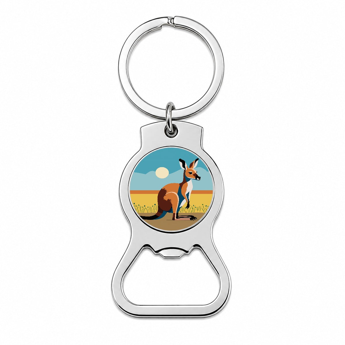 Kangaroo Australia Bottle Opener Keychain