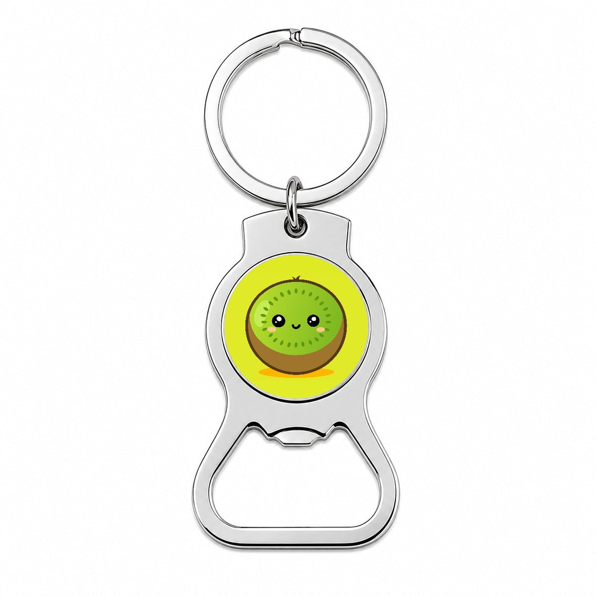 Kiwi Cute Happy Fruit Bottle Opener Keychain
