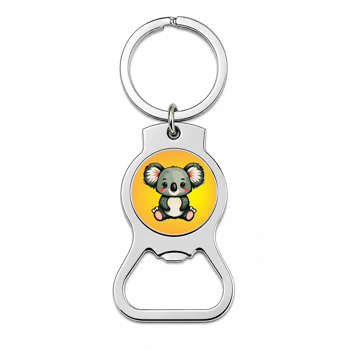 Koala Cute Watercolor Bottle Opener Keychain