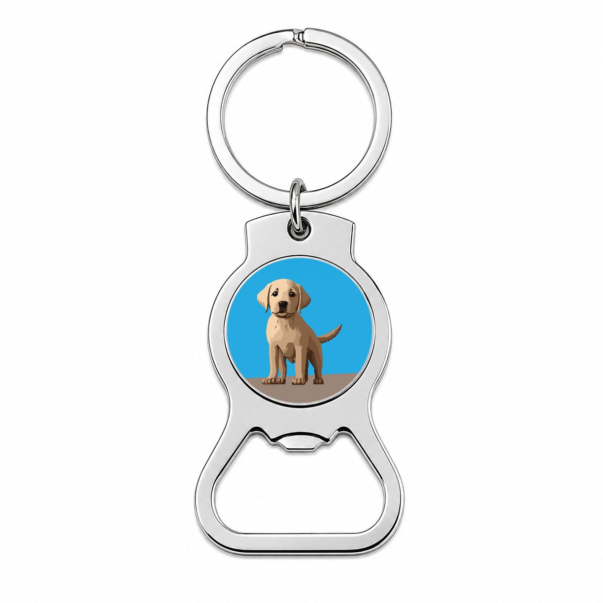 Labrador Retriever Dog Puppy Bottle Opener Keychain