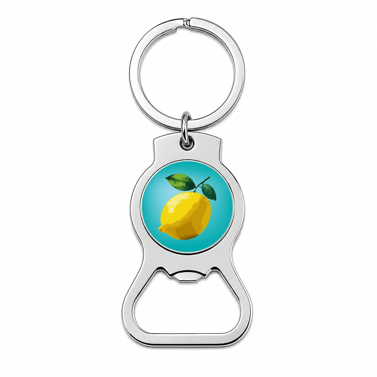 Lemon Fruit Citrus Bottle Opener Keychain