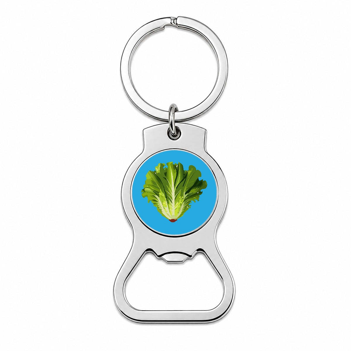 Lettuce Head Vegetable Bottle Opener Keychain